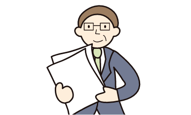 書類を持ったビジネスマン