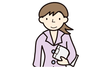 書類を持った女性