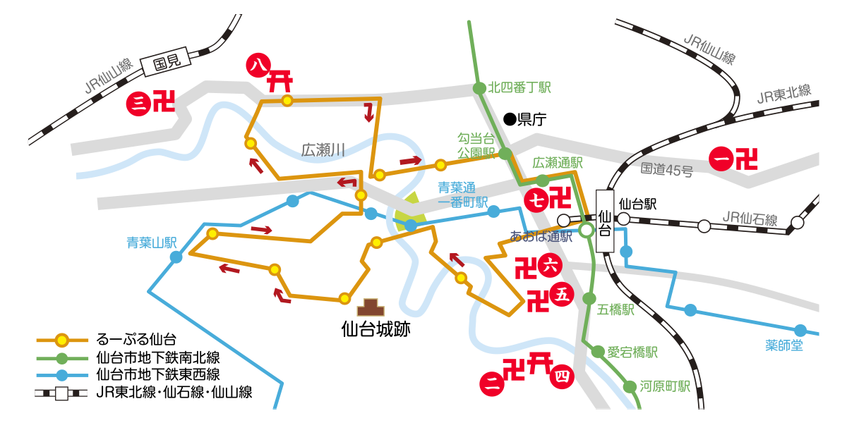 初詣用守り本尊マップ