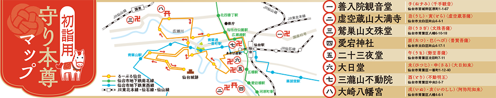 初詣用守り本尊マップ